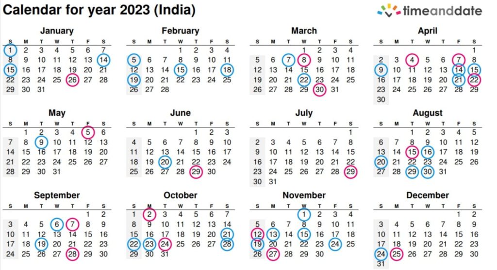 2024 Calendar India Festival Hedda Krissie